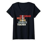Mujer Anime al Mentor Compartir Educar al Maestro Coach Camiseta Cuello V