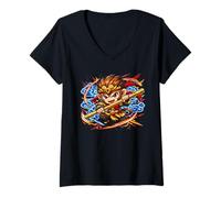 Mujer Anime Sun Wukong Monkey King - Viaje al Oeste Camiseta Cuello V