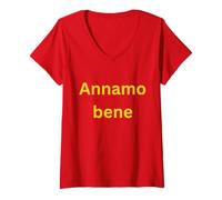 Mujer Annamo Bene Camiseta Cuello V
