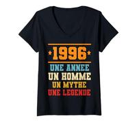 Mujer Anniversaire Cadeau Design Drole Homme 1996 Camiseta Cuello V