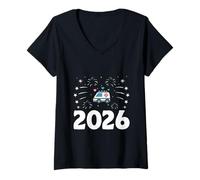 Mujer Año Nuevo 2026 Niños Médico Pediatría Pediatras Infantiles Camiseta Cuello V