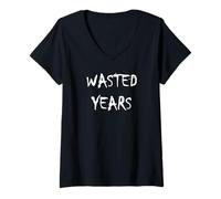 Mujer Años Perdidos Heavy Metal Camiseta Cuello V