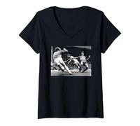 Mujer Anota Ian Rush GOL Phil Parkes Liverpool West Ham Football Camiseta Cuello V
