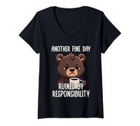 Mujer Another Fine Day Ruined by Resposibility Camiseta Cuello V
