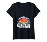Mujer Ansiedad tu poder Motivacional para la atención plena Camiseta Cuello V