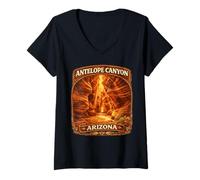 Mujer Antelope Canyon Viaje a Arizona Nature Adventure Camiseta Cuello V