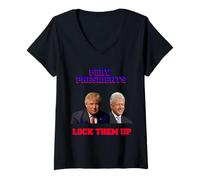 Mujer Anterior Los presidentes los encierran Camiseta Cuello V