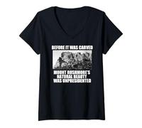Mujer Antes DE Que Fuera Tallado LA Belleza DE MT Rushmore UNPRESIDENTED Meme Camiseta Cuello V