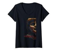 Mujer Antes del conjuro hubo Annabelle Horror Camiseta Cuello V