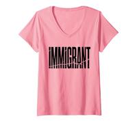 Mujer Anti Racismo Justicia Social, Inmigrante Camiseta Cuello V