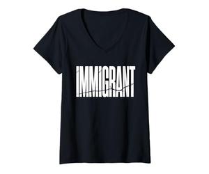 Mujer Anti Racismo Justicia Social, Inmigrante Camiseta Cuello V