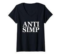Mujer Anti SIMP Meme - Simping Gamer Eboy Gift - The Anti Simps Camiseta Cuello V