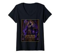 Mujer Anu gipcio Deidad Gótico Sagrado Equilibrio Icono Arte Sagrado Camiseta Cuello V