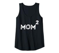 Mujer Anuncio de Embarazo Mom Squared Mom 2 Second Baby Camiseta sin Mangas
