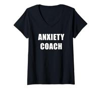 Mujer Anxiety Coach - Professional Life Coach Job Title Uniform Camiseta Cuello V