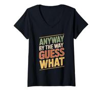 Mujer Anyway by The Way Guess What Peculiar Incómodo - Camiseta Cuello V