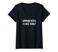 Mujer Aparentemente, me Gustan los golfistas de Golf Camiseta Cuello V