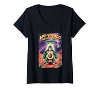 Mujer Ape Vocado The Pit Prophecy Alien Aguacate Humor Camiseta Cuello V