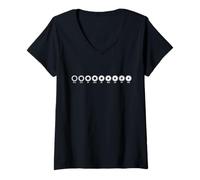 Mujer Apertura de fotografía Lente de cámara Diseño de fotógrafo Camiseta Cuello V