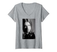 Mujer Aphex Twin Windowlicker IDM DJ por Andy Willsher Camiseta Cuello V