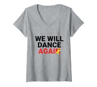 Mujer Apoye a Israel Volveremos a Bailar la resiliencia judía Camiseta Cuello V