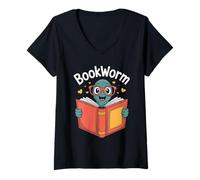 Mujer Apoye a su Biblioteca Local Camiseta Cuello V