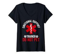 Mujer apoyo emocional Entrenador no acariciar Personal Trainer Camiseta Cuello V