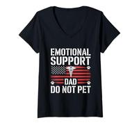Mujer Apoyo Emocional Papá Camiseta Cuello V