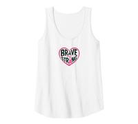 Mujer Apoyo Valiente y Fuerte para el cáncer de Mama Camiseta sin Mangas