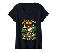 Mujer Appalachian Trail Thru-Hiker - Parque Nacional de senderismo para hombre Camiseta Cuello V