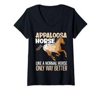 Mujer Appaloosa como un Caballo Normal Solo Mucho Mejor Camiseta Cuello V