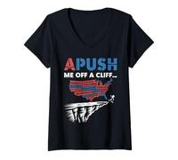 Mujer Apush Me Off A Cliff Chiste Ap US History Estudiante Camiseta Cuello V