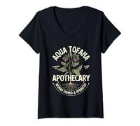 Mujer Aqua Tofana Apothecary - El Asesinato de un Crimen Real Muestra la Ciencia forense Camiseta Cuello V