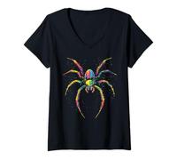 Mujer Araña Regal Araña Saltadora Tarántula Aracnófila Arácnidos Camiseta Cuello V