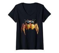 Mujer Araña Regal Araña Saltadora Tarántula Aracnófila Arácnidos Camiseta Cuello V