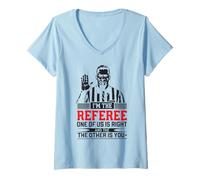 Mujer Árbitro de baloncesto Deportes Juego de baloncesto Oficial Camiseta Cuello V