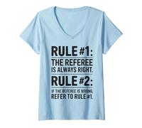 Mujer Árbitro de baloncesto Deportes Juego de baloncesto Oficial Camiseta Cuello V