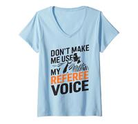 Mujer Árbitro de baloncesto Deportes Juego de baloncesto Oficial Camiseta Cuello V