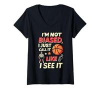 Mujer Árbitro de Baloncesto Deportes Juego de Baloncesto Oficial Camiseta Cuello V