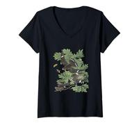 Mujer Árbol del Territorio de Connecticut El Roble Charter Camiseta Cuello V