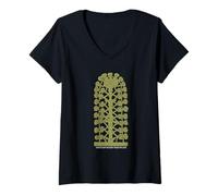 Mujer Árbol Sagrado Símbolo Asirio de la Vida Babilonia Mesopotámica Camiseta Cuello V