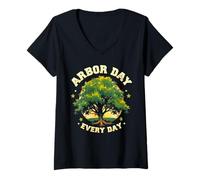 Mujer Arbor Day Every Day Camiseta Cuello V