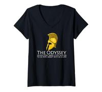 Mujer Arcaica Antigua Mitología Griega Odisea Historia De Grecia Camiseta Cuello V
