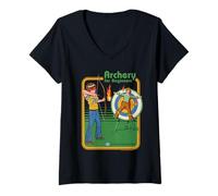 Mujer Archery For Beginners Sarcastic Retro Funny Adult Humor Camiseta Cuello V