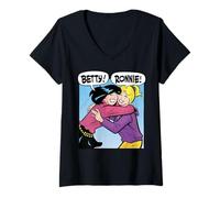 Mujer Archie Comics Betty and Ronnie Happy Hugging Camiseta Cuello V