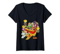 Mujer Archie Comics Jughead Betty Veronica Christmas Sleigh Ride Camiseta Cuello V