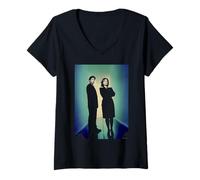Mujer Archivos X Gillian Anderson David Duchovny Por Michael Grecco Camiseta Cuello V
