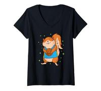 Mujer Ardilla Jugando Basketball Tree Animal Camiseta Cuello V