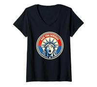 Mujer Are You Serious - Estatua de la Libertad - Donald Trump Camiseta Cuello V