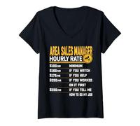 Mujer Area Sales Manager Hourly Rate - Funny Area Sales Manager Camiseta Cuello V